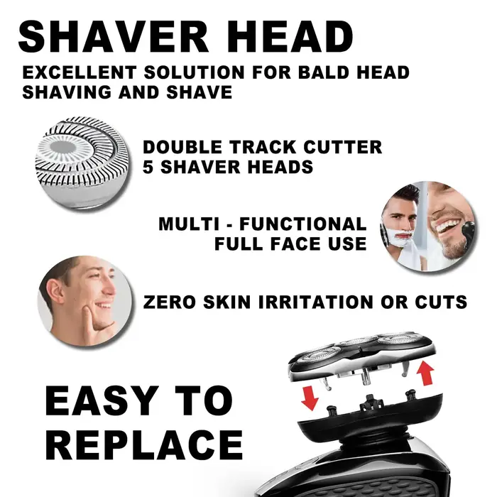 Têtes de rechange compatibles avec le rasoir électrique Remington Balder Pro Head Shaver XR7000 et XR1500 XR1501