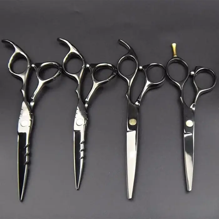 Ciseaux professionnels de barbier Qlating en titane japonais 440C, pour coiffeur 5.5 / 6.0, ciseaux 