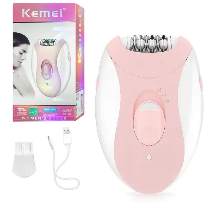Kemei femmes épilateur électrique épilation visage corps dame Bikini jambes bras aisselles