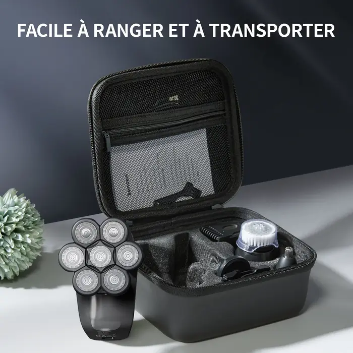 Kensen S8 rasoirs électriques pour hommes 7D coupe flottante Rechargeable IPX6 étanche tondeuse à barbe tête chauve Machine à raser
