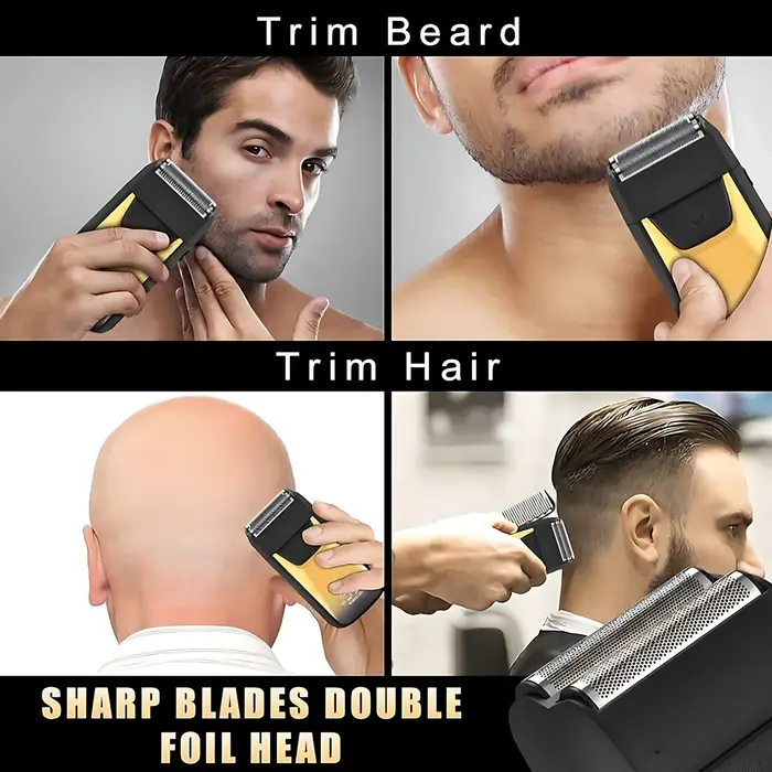 Homme barbe rasoir tondeuse électrique flottant