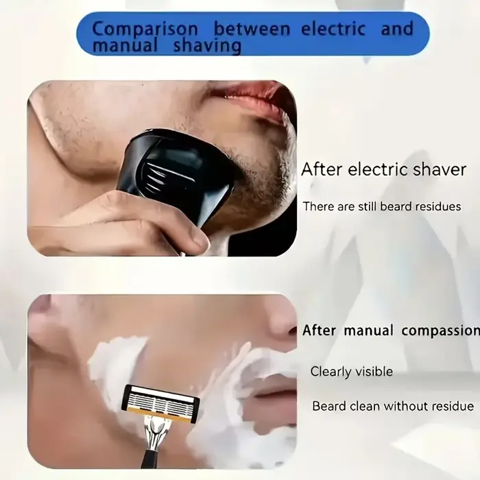 Razor Classic Rasoir de sécurité à 6 lames pour le rasage des hommes et l'épilation des femmes, lames de rasage, rasoir manuel, tête de rasoir interchangeable