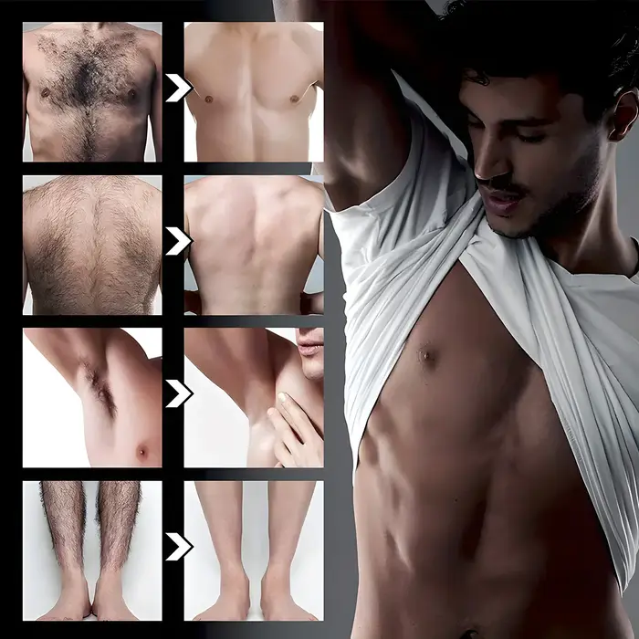 Crème dépilatoire unisexe 60g, sans douleur, rapide et efficace pour une peau lisse et fraîche, restauration de la confiance, profitez d'une peau soyeuse