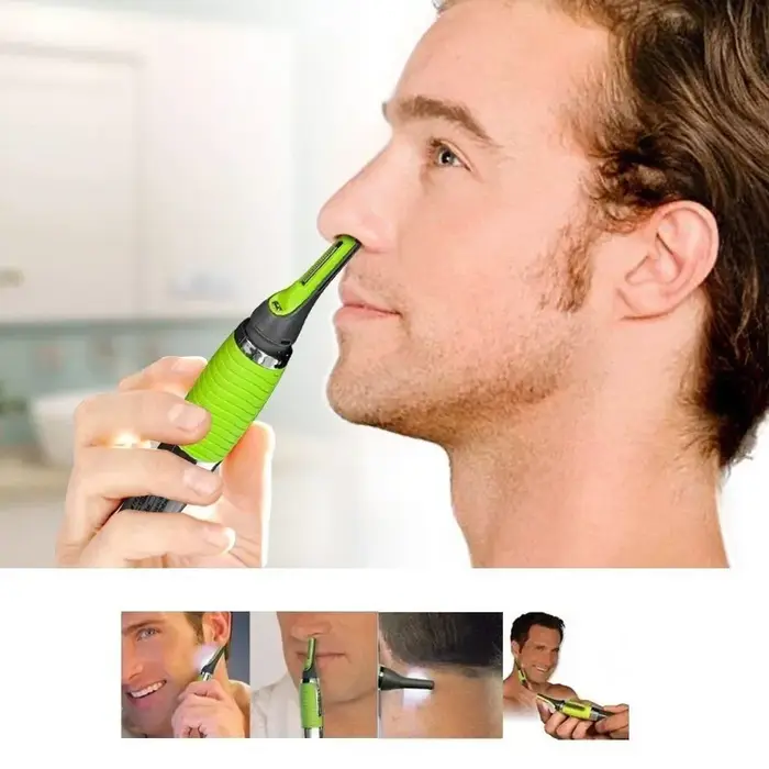 Tondeuse à poils de nez pour homme, épilateur facial 2 en 1, rechargeable, étanche, portable, poils 