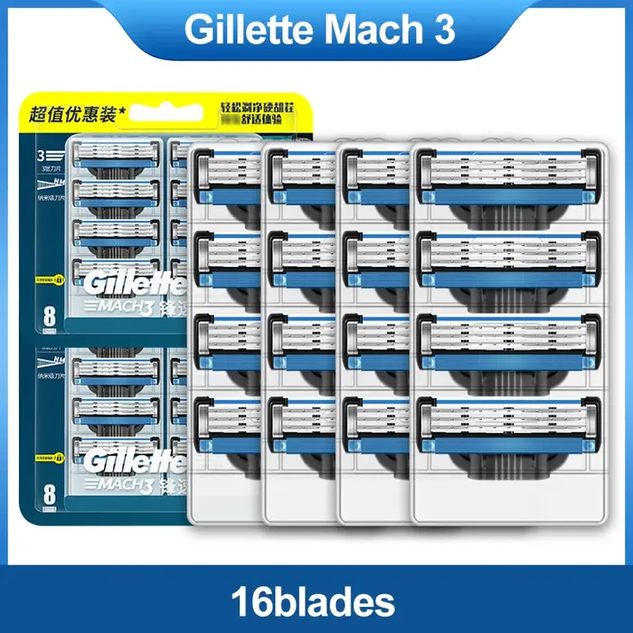 Gillette Mach 3 recharges de tête de rasoir cartouches avec bandes lubrifiées 3 couches lames