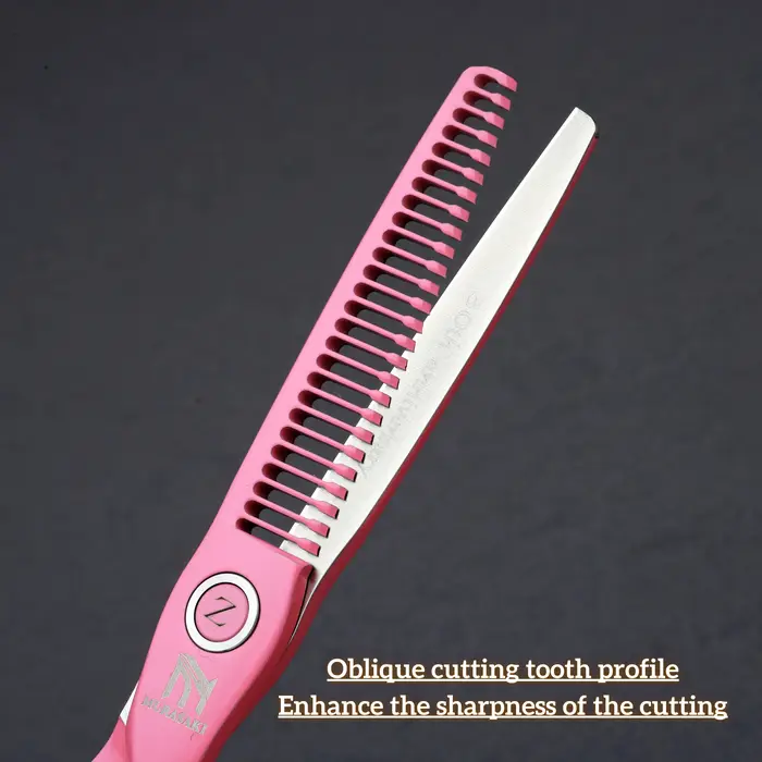 Ciseaux de barbier professionnels MURASAKI, cisailles amincissantes japonaises en acier VG10, poigné