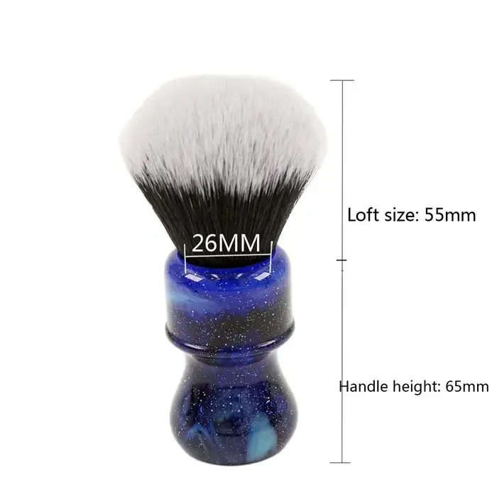 YAQI 26MM pinceau de rasage de smoking avec poignée de couleur spatiale mystérieuse pour hommes