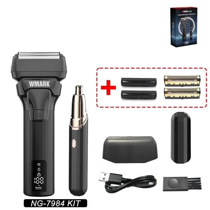 Tondeuse à barbe professionnelle WMARK NG-7984KIT pour hommes