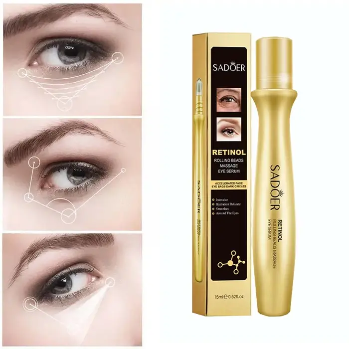 Or brillant rouleau pour les yeux crème