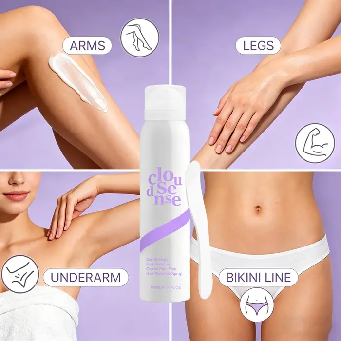 Kit de Spray Épilatoire Doux et Apaisant pour le Corps