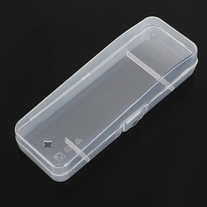 Boîte de rangement transparente pour rasoir, 1 pièce, boîte de rangement Portable de voyage pour hommes, porte-couteau, boîte de rangement en plastique, support de conteneur de rasoir