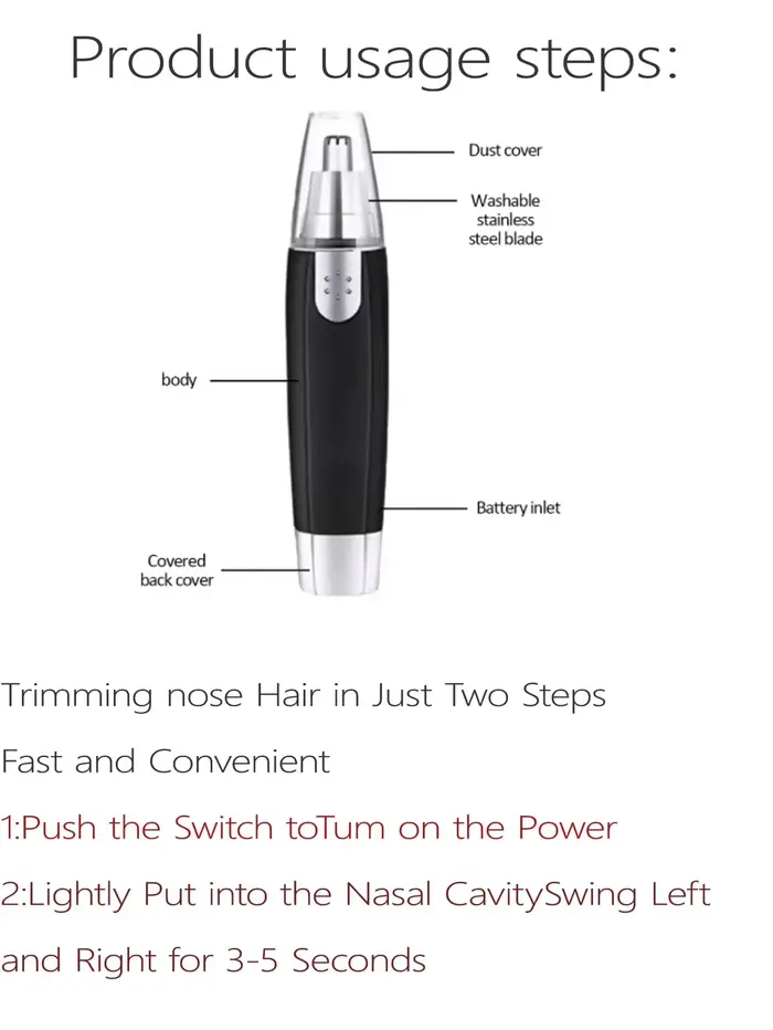 Tondeuse électrique pour poils du nez