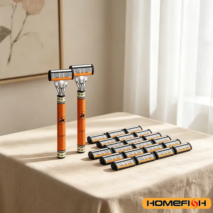 Lame de rasoir à 6 couches en acier inoxydable pour homme