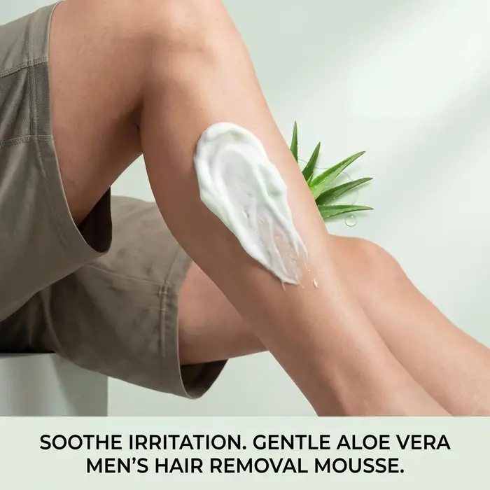 Crème dépilatoire indolore pour hommes, mousse à action rapide, douce, pour les bras, les jambes, la poitrine, les zones intimes, apaise les rougeurs et l'inconfort