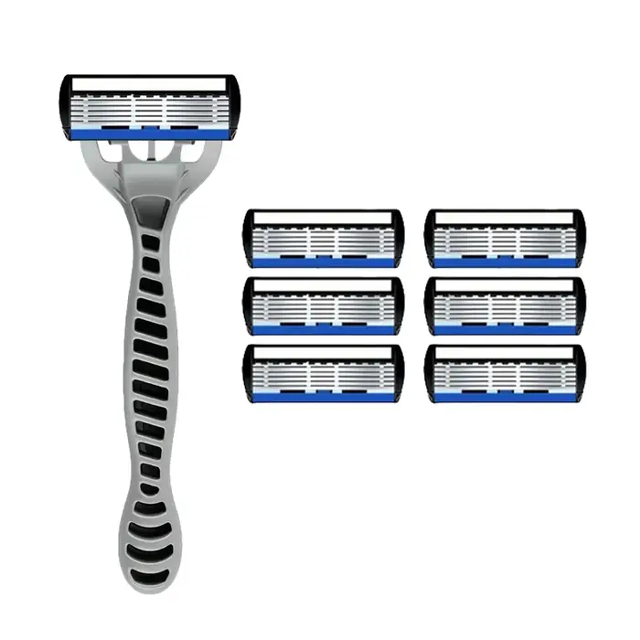 Rasoir multi-lames pratique pour hommes : toilettage sans effort des poils de la tête et du corps