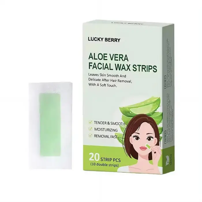 Bandes de cire dépilatoire pour l'épilation, papier de cire froide pour sourcils, barbe, visage, cou, bras, jambes, corps