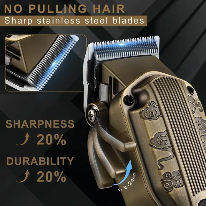 Tondeuse à cheveux électrique rétro pour barbier