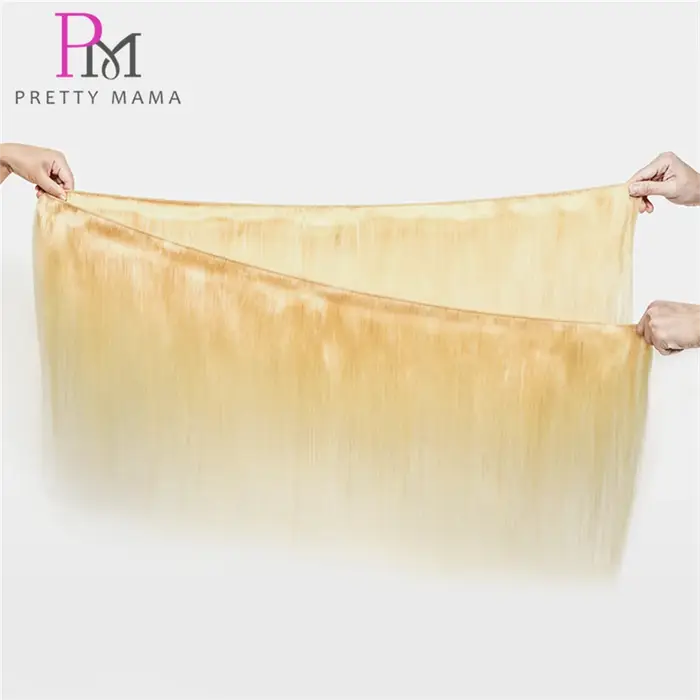 Tissage en Lot Brésilien Naturel Remy Lisse Blond 613, Extensions de Cheveux Humains, 30 34 36 38 40