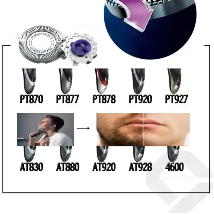 Têtes de rasoir HQ8 compatibles avec Philips HQ7110 HQ7310 HQ7325 HQ7340 PT725 PT720 AT810 AT811 AT830 AT875 PT830 PT870