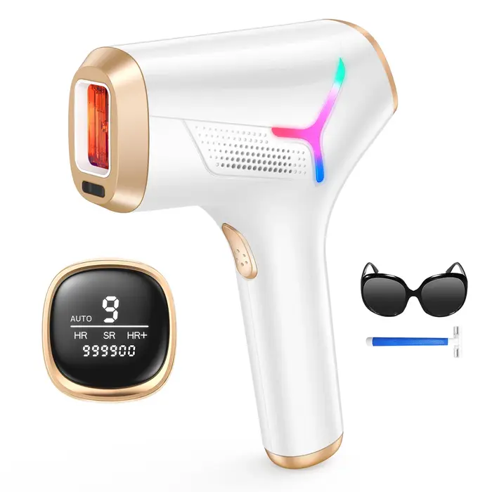 Dispositif IPL d'épilation au laser 999900   Flashes Double Flash Mode 3 semaines visibles pour femmes hommes maison Laser traitement rapide et sûr