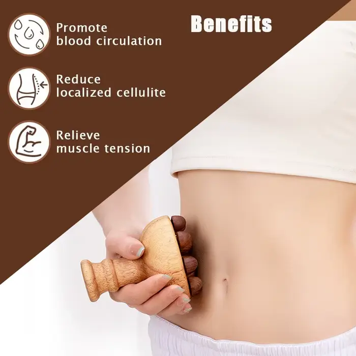 Outils de massage thérapeutique | Masseur en bois en forme de champignon