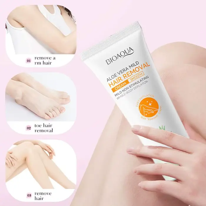 Crème dépilatoire à l'aloe vera