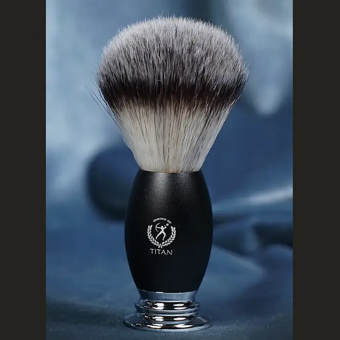 Titan-Brosse de barbier avec manche en bois naturel