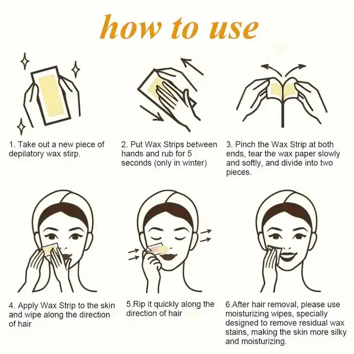 Bandes de cire pour le visage