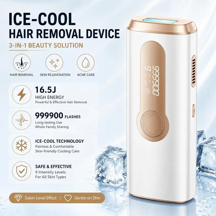 Épilation IPL avec fonction de refroidissement par glace pour femmes