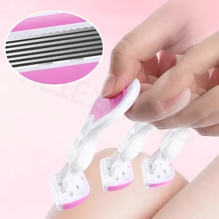 Rasoir manuel portable en acier inoxydable pour l'épilation corporelle