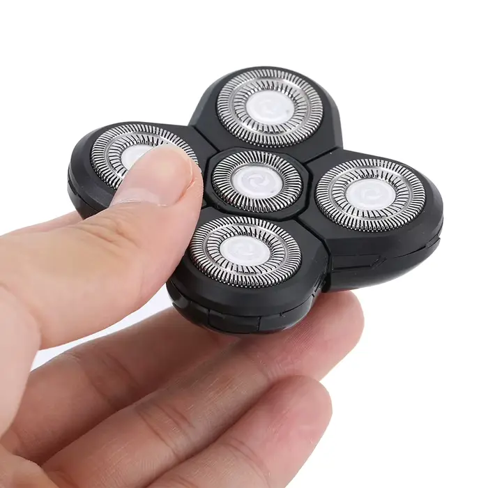 Rasoir à barbe électrique 5 lames tête rotative accessoire étanche remplacement