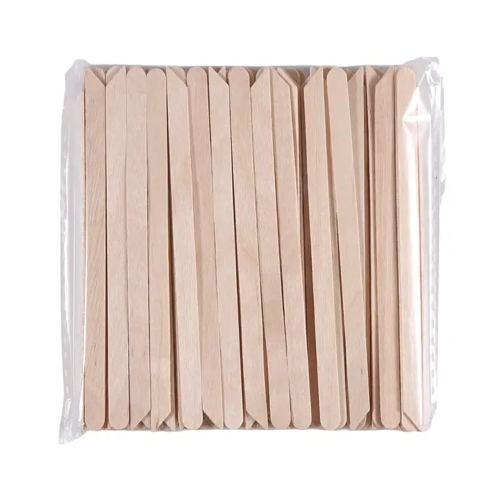 100 bâtonnets jetables en bois pour l'épilation corporelle, bâtonnets de cire pour femme, kits de be