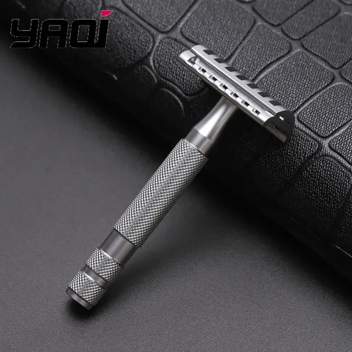 YAQI KNIGHT-HELMET Tête DE rasoir avec manche en acier inoxydable