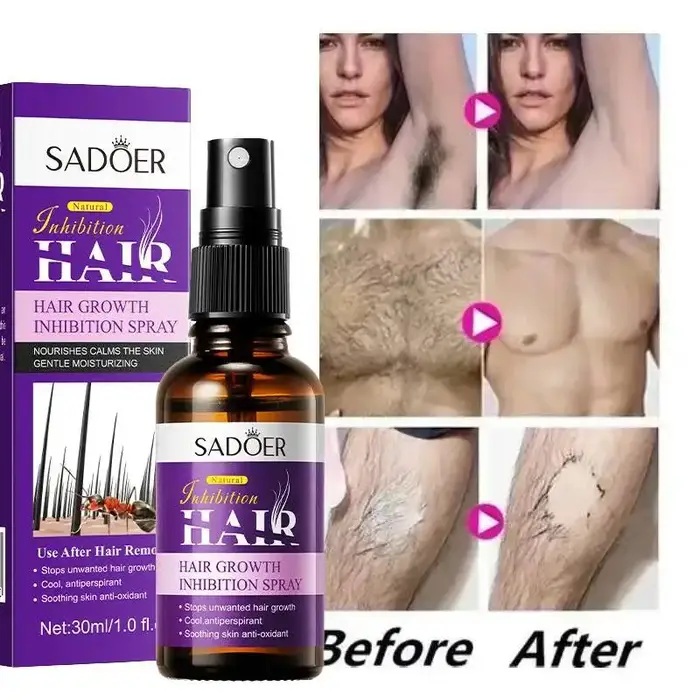 Sérum Inhibiteur Permanent Indolore à l'Allantoïne et à l'Essence de Lupin – Crème Dépilatoire Corporelle