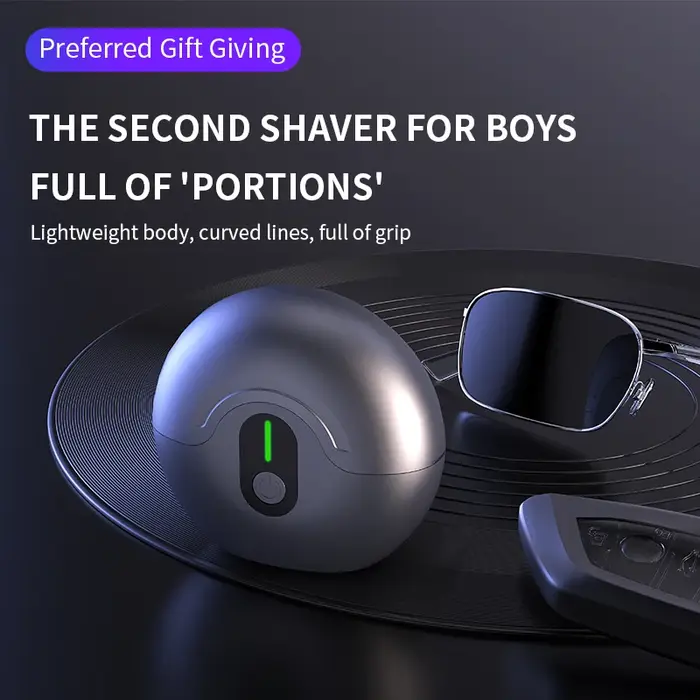 Soucoupe volante Design rasoir électrique pour hommes rond ovni Portable Double flottant lame magnétique tête