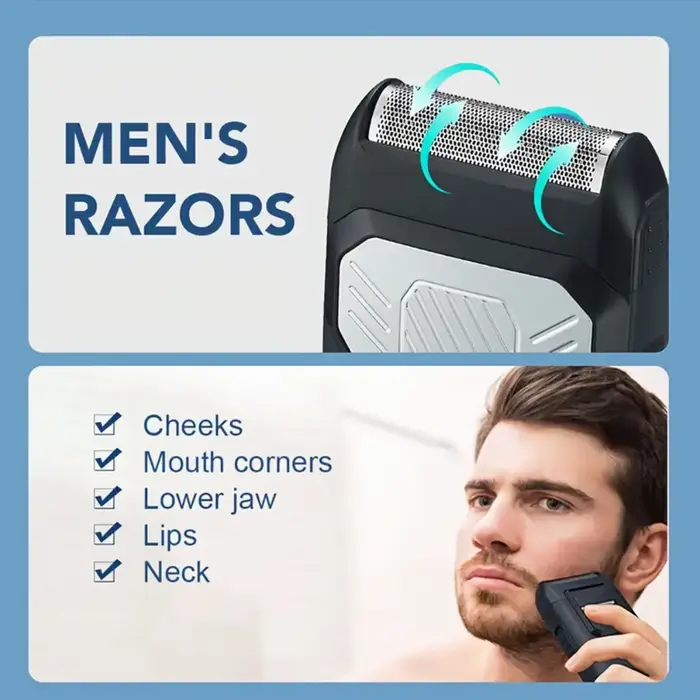 Homme barbe rasoir épilateur électrique 3D flottant tondeuse poitrine jambe cheveux portable