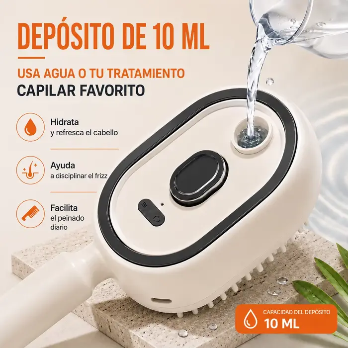 Brosse à cheveux électrique pulvérisatrice et massante