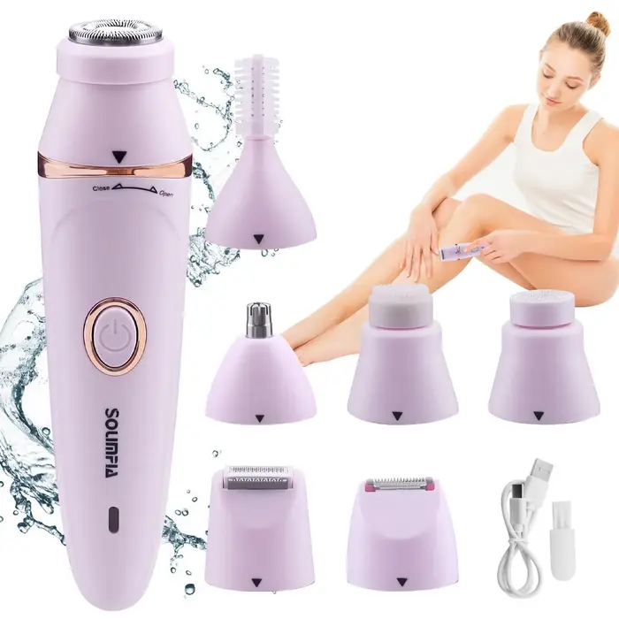 Solimpia 7 en 1 épilation du corps épilateur électrique aisselles cheveux Bikini