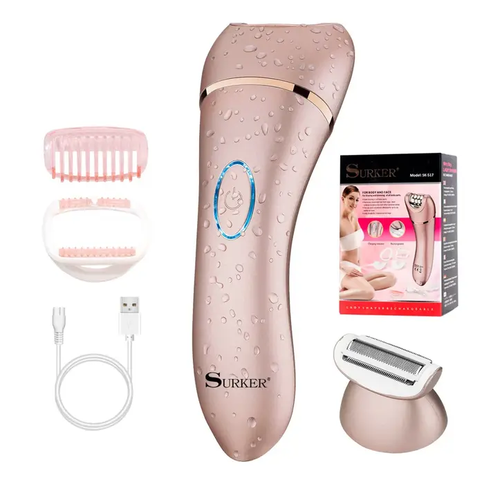 Épilateur électrique Surker pour femmes, étanche, pour la maison, rasoir pour les poils du bikini et