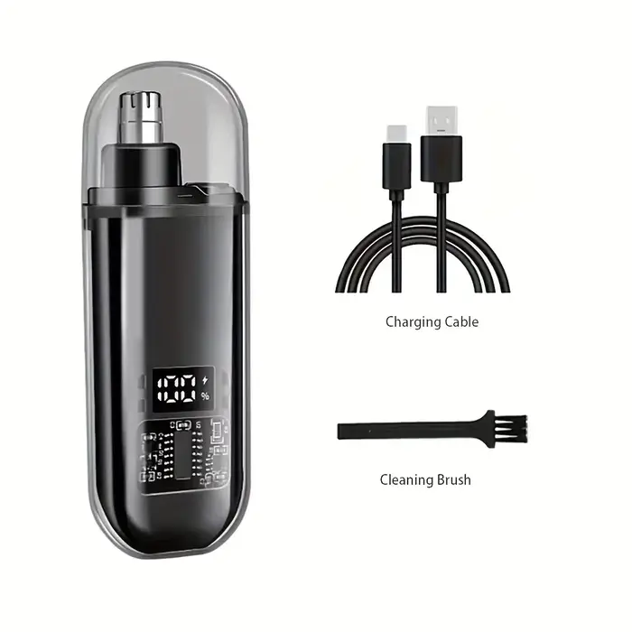 Convient aux hommes, tondeuse à cheveux électrique portable pour le nez et les oreilles avec chargem