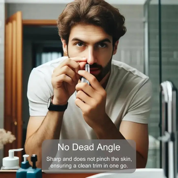 Tondeuse à poils de nez manuelle pour hommes