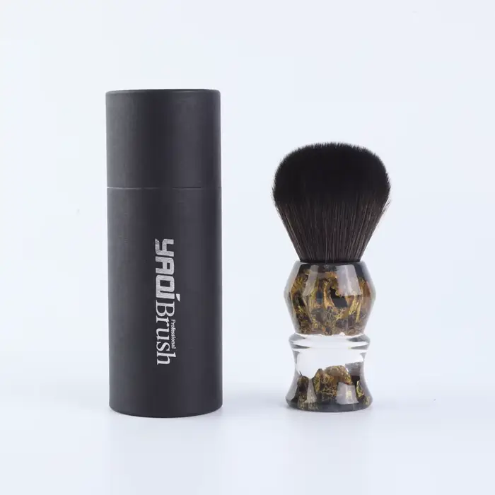 YAQI DEEP STONES 24mm cheveux synthétiques résine poignée hommes brosse de rasage humide