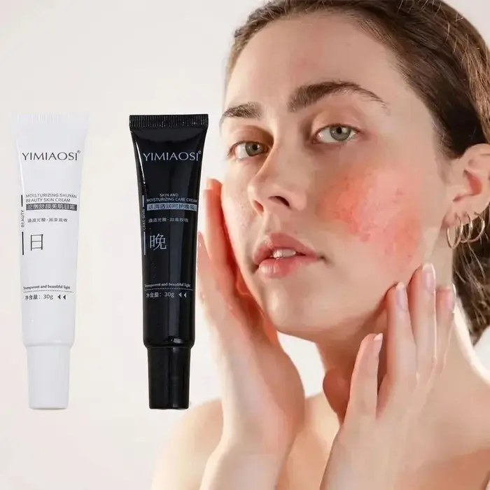Crème Réparatrice Anti-Rougeurs Visage – Améliore la Peau Sensible et la Sécheresse – Lotion Hydratante Apaisante – Élimine la Rosacée – Jour et Nuit