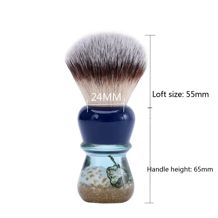 YAQI – brosse de rasage pour hommes, en cheveux synthétiques, 24mm