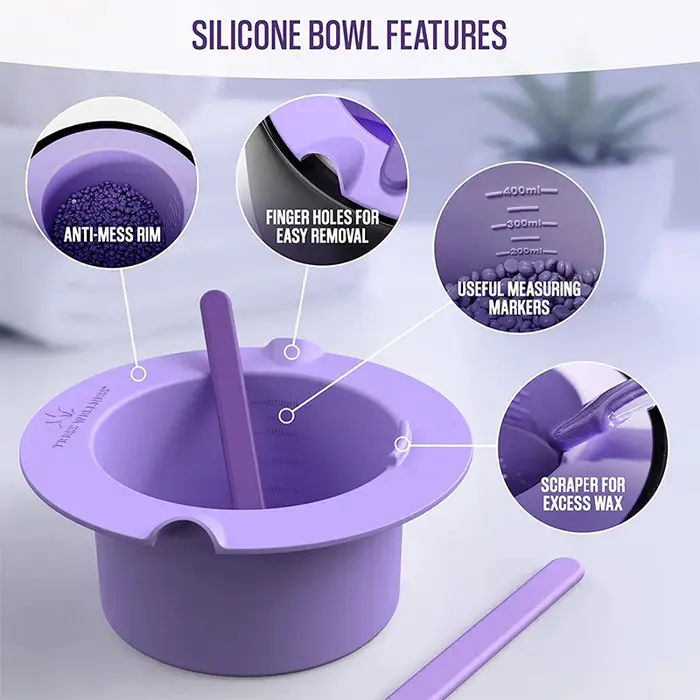 Bols en silicone épais et résistants à la chaleur pour chauffe-cire