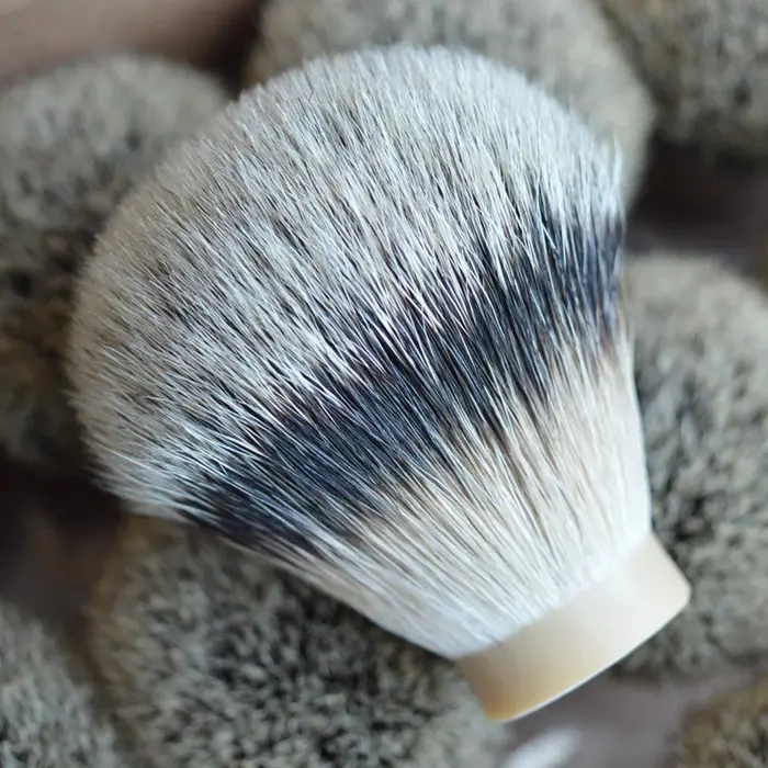DSCOSMETIC-Tête de brosse de rasage en poils de blaireau de montagne, 26mm, pointe argentée la plus 