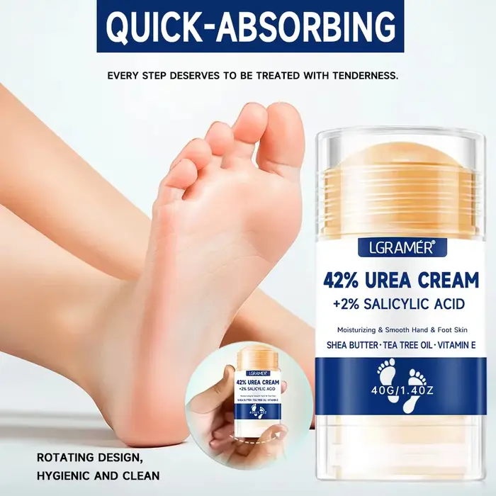 Crème pour les pieds à 42% d'urée + 2% d'acide salicylique, hydratante et exfoliante, réparation des