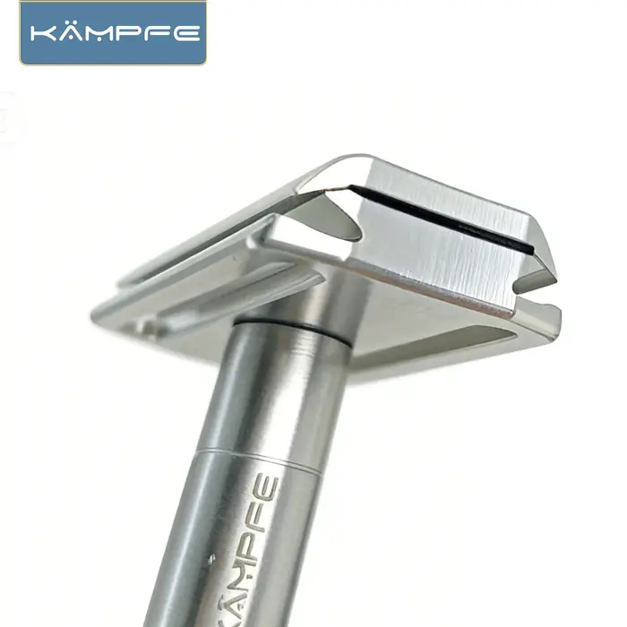 Rasoir de sécurité classique à double tranchant KAMPFE en aluminium, 5 lames, rasoir traditionnel po