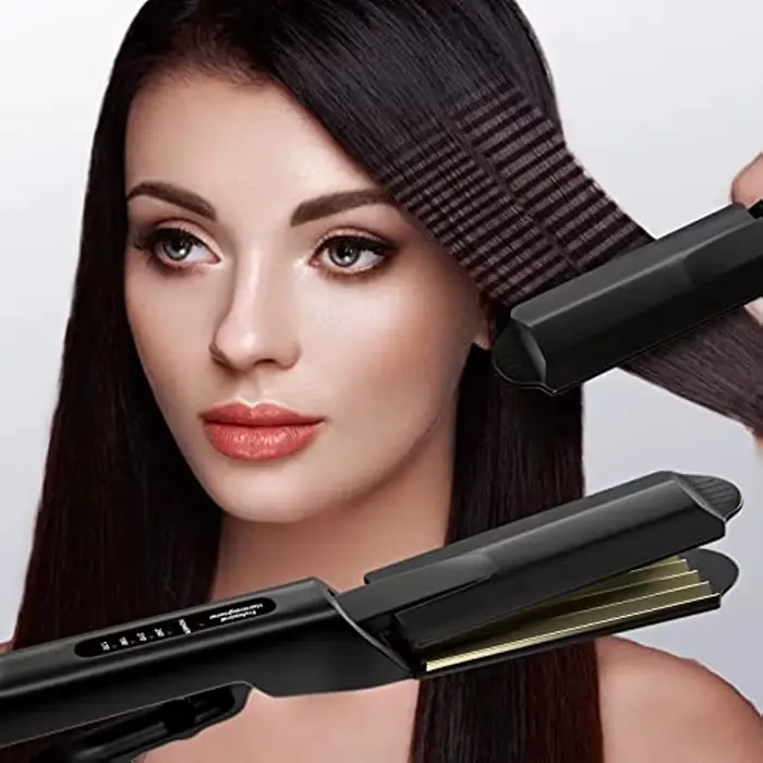 Fer à friser professionnel pour cheveux volumineux, fer à onduler, fer à friser pour coiffure bouclé
