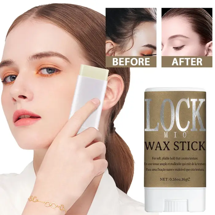 LOCKMIO bâton de cire pour cheveux pour femmes et enfants longue durée maintien pommade contrôle cassé frisottis Flyaway